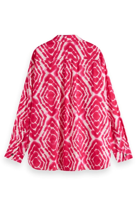 OVERSIZED SHIRT WITH PRINT DISCO TIE DYE POP PINK 5