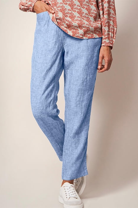 ROWENA LINEN TROUSER CHAMBRAY BLUE 1