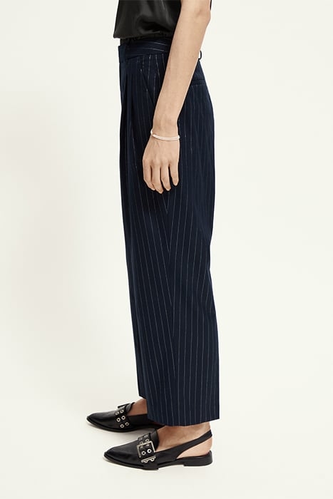 FRONT PLEAT PINSTRIPE BOYFRIEND PANT NIGHT PINSTRIPE 6