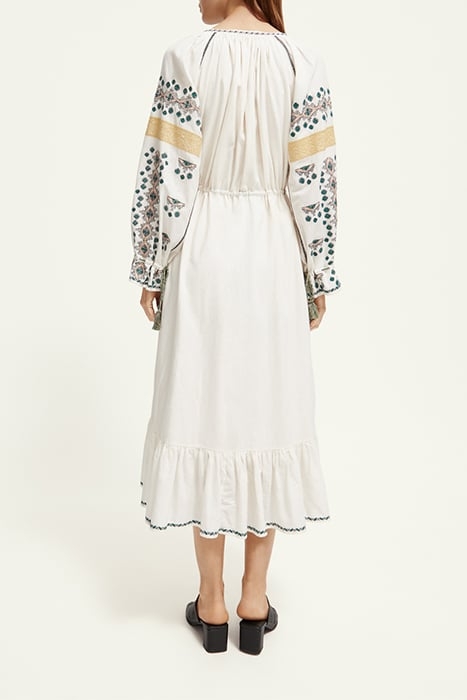 EMBROIDERED MAXI DRESS ECRU 3