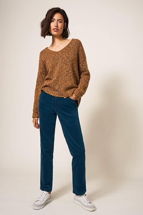 BROOKE STRAIGHT CORD TROUSER DARK TEAL 3