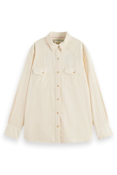 CORDUROY RELAXED FIT WESTERN SHIRT SOFT ICE 4