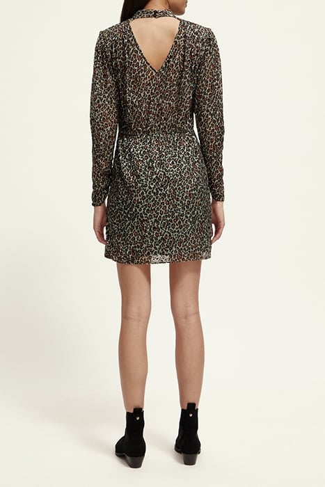 MOCK NECK MINI DRESS WITH OPEN BACK DETAIL CREATURES OF THE 3