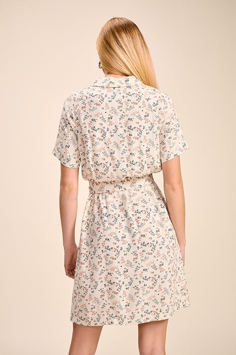 RELIGIO - IVORY SHIRT DRESS WITH PLANT BOUQUET PRINT 2