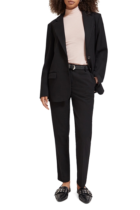 LOWRY - MID RISE SLIM PANT IN GABARDINE EVENING BLACK 3