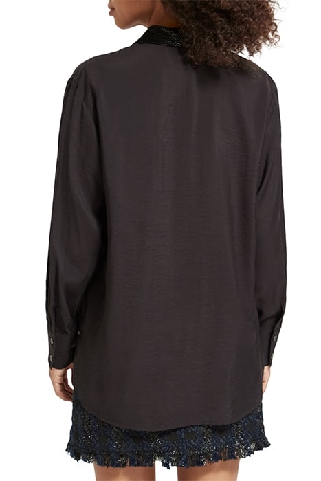 RELAXED FIT SHIRT WITH BEADED COLLAR AND CHEST POCKETS EVENI 2