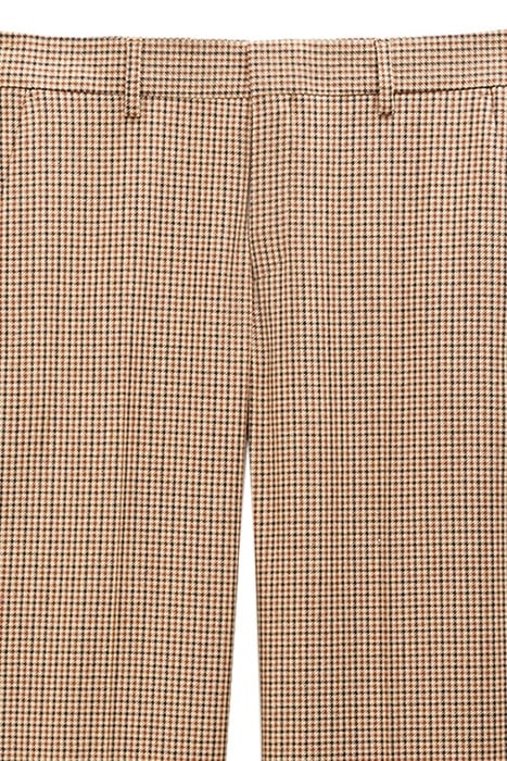 BOOTCUT CHECK TROUSERS SAND BEIGE 2