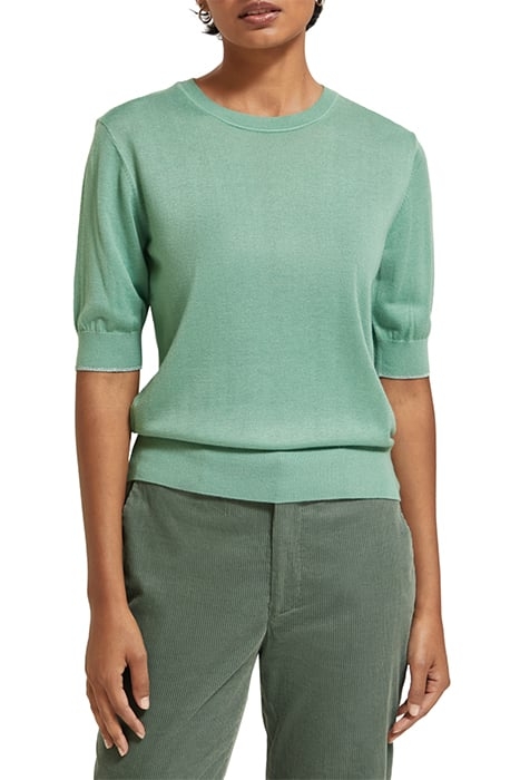 SHORT SLEEVED CREW NECK PULLOVER FROZEN MINT 1