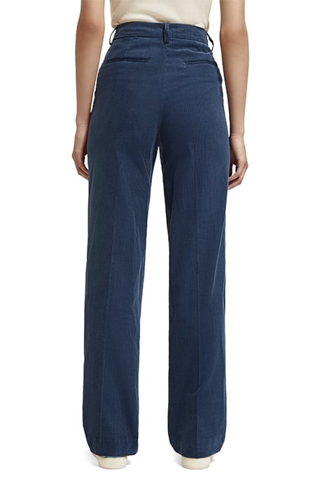 RIPPLE - HIGH WAIST STRAIGHT LEG CORDUROY PANT DUSTY BLUE 2