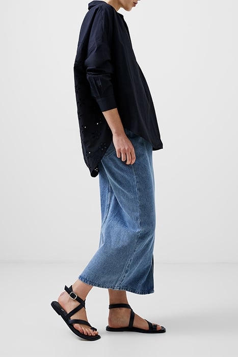 BRODERIE MIX L/S POPOVER BLACK 3