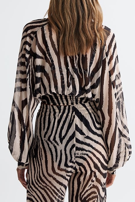 FARLEY-PRINTED BLOUSE BLACK/WHITE 2
