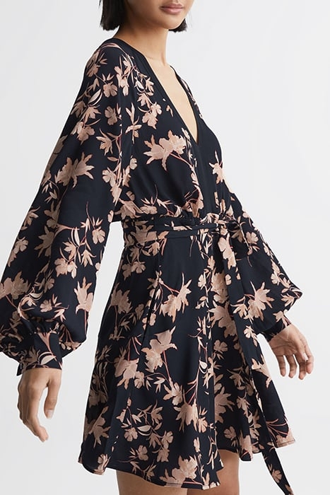 KERINA-FLORAL DRESS PINK/BLACK 5