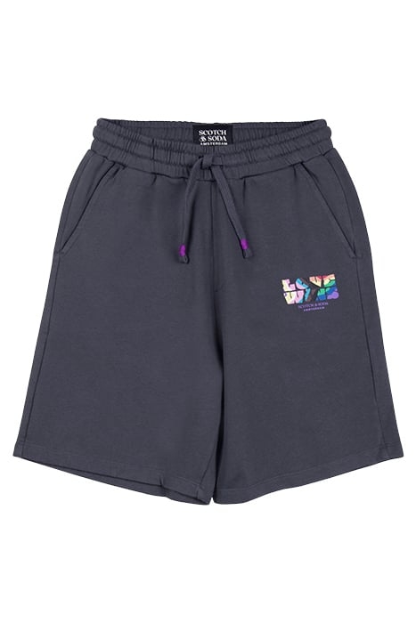 SWEAT SHORTS WITH PRIDE ARTWORK MOONDUST 1