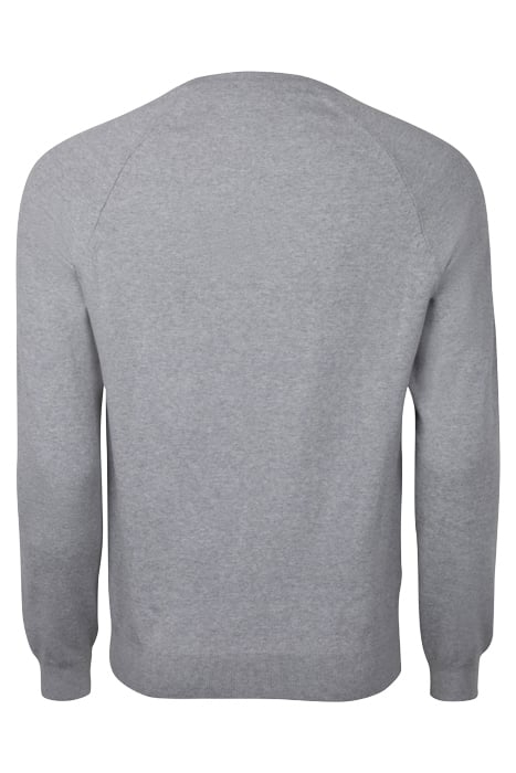 STRETCH COTTON CREW GREY MEL 2