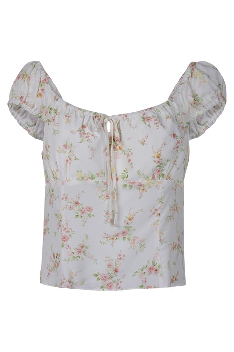 AMANDA SWEETHEART TIE FRONT TOP APRICOT BLUSH 1