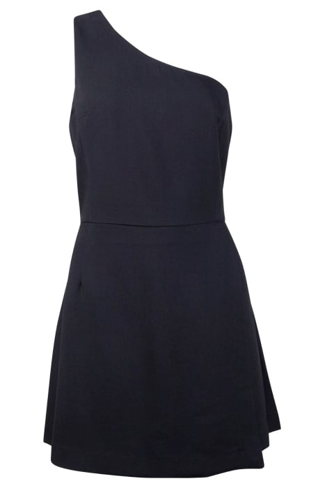 ONE SHOULDER TLRD DRESS SHORT BLACK 1