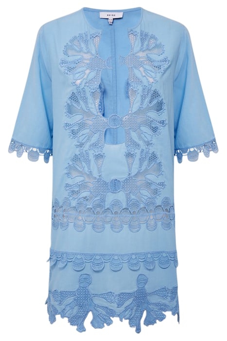 ETTA-EMRBOIDERED DRESS BLUE 4