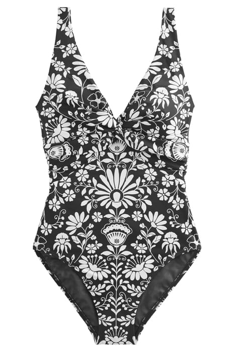 TWIST CLASSIC SWIMSUIT NERO, GARDENIA SPRIG 3