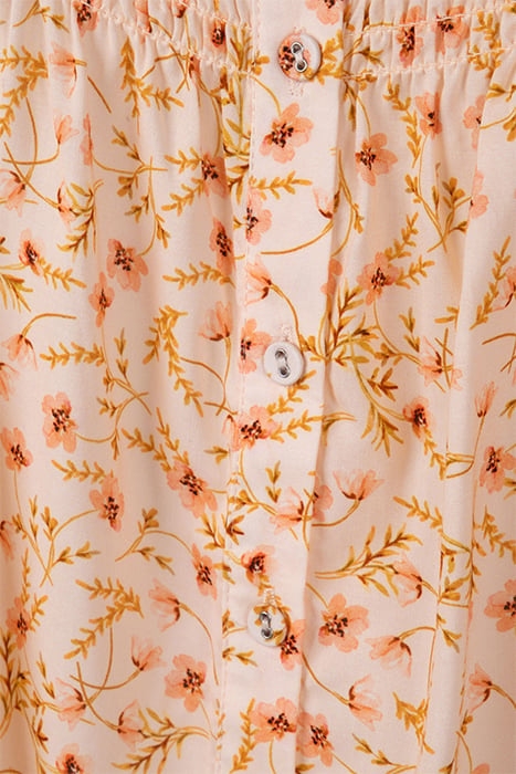 MON SQUARE NECK BUTTON THROUGH FLUSHED CORAL DITSY 3