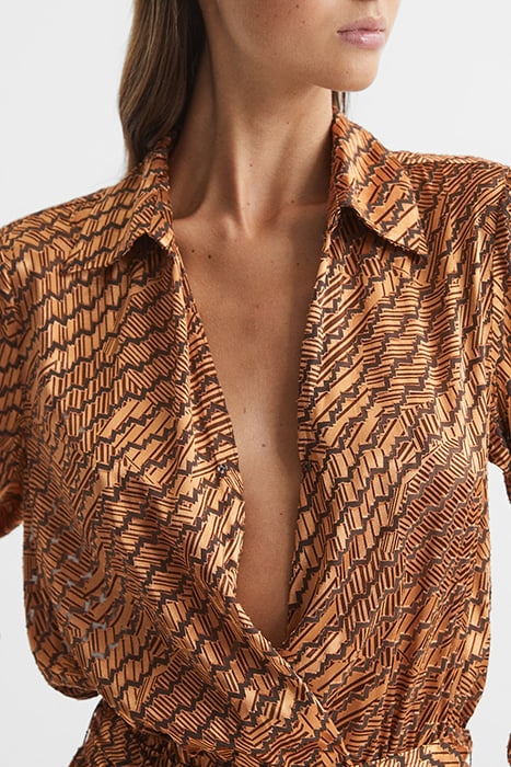 EMILY-DEVOURE DRESS BRONZE 6