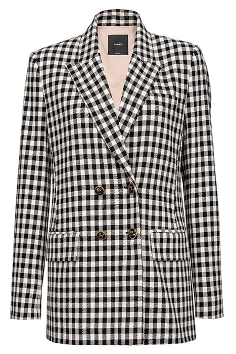 MADERNA GIACCA VICHY STRETCH BLACK/ECRU 1