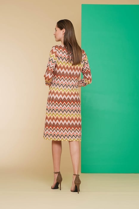 DRESS ZIGZAG ORANGE/YELLOW COMBI 2