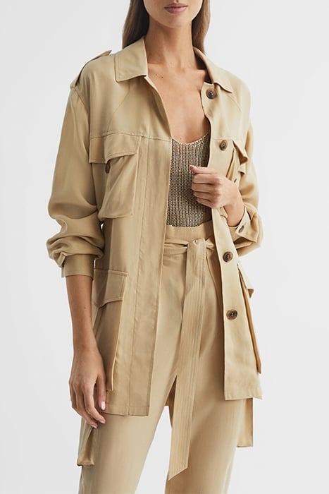 JOANIE-CUPRO TRENCH COAT NEUTRAL 1