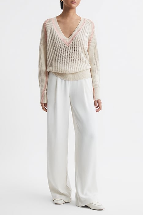 VALE-V KNITTED SWEATER CREAM/NUDE 3