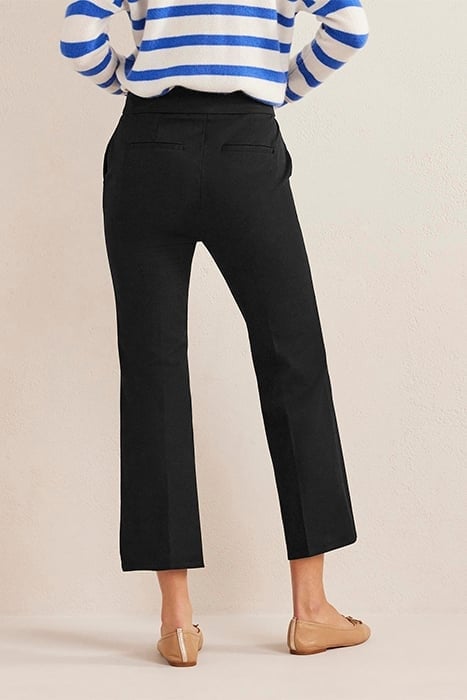 BI-STRETCH CROP FLARE TROUSERS BLACK 2