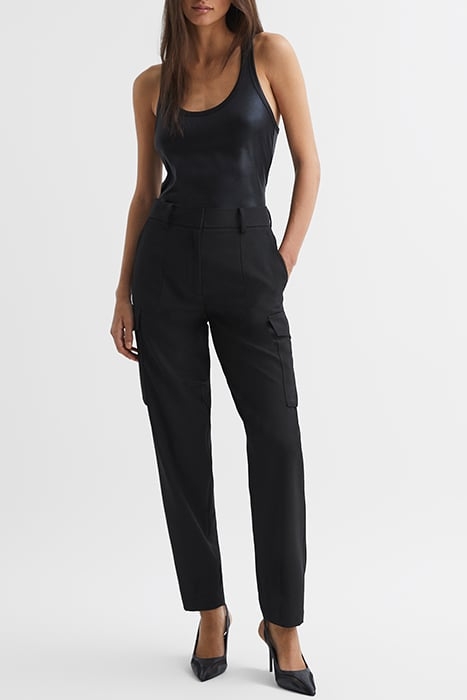 VIOLET-COMBAT CARGO PANTS BLACK 2