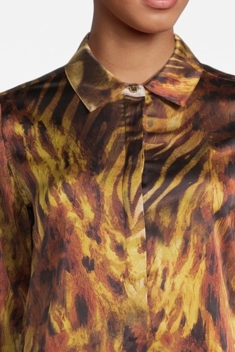 THE ICON BLOUSE PRINTED LIQUID GOLD PRINT 4