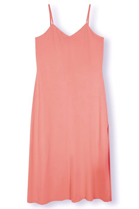 STRAPPY DRESS FLUOR CORAL 4