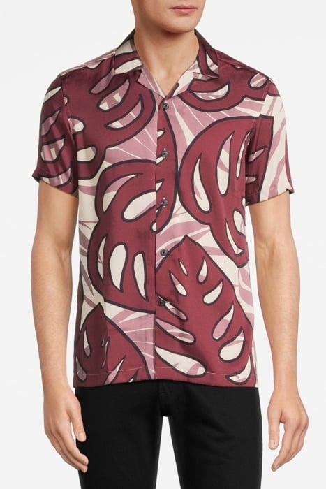 YUNG-PRINTED CASUAL SHIRT PINK 1