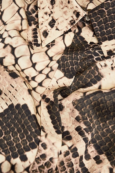 FLORA-OPEN BUTTON-DOWN SHIRT SNAKE 6