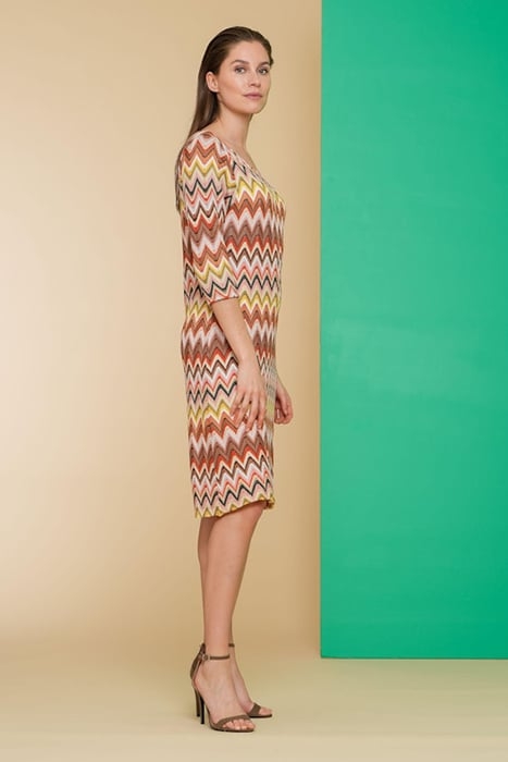 DRESS ZIGZAG ORANGE/YELLOW COMBI 5
