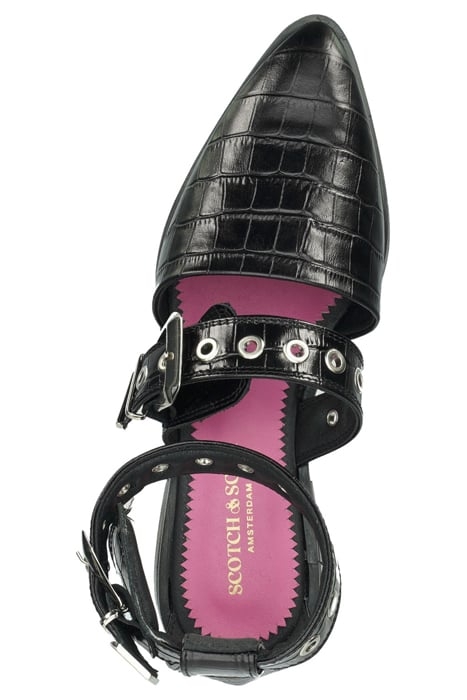 PHIONA LEATHER MULE BLK CROCO OPTICS 3