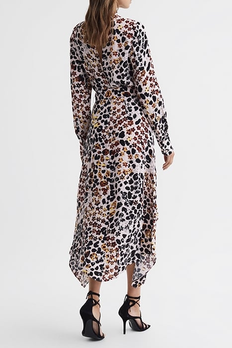 LIRA ANIMAL MAXI DRESS — NUDE/BLACK 2