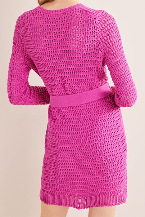 CROCHET KNIT DRESS ROSE VIOLET 2