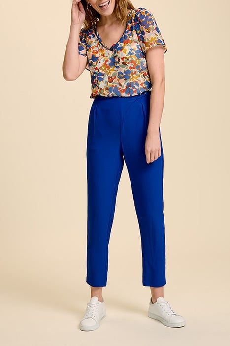 CANAY - SAPPHIRE TOP WITH MULTICOLORED FLOWER PRINT 1