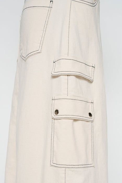 SLUB TWILL SKIRT ECRU 7