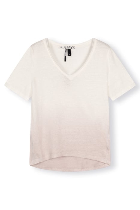 LINEN TEE DIP DYE PALE LILAC 4