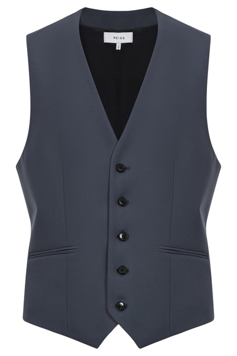 FINE-WOOL WAISTCOAT BLUE 4