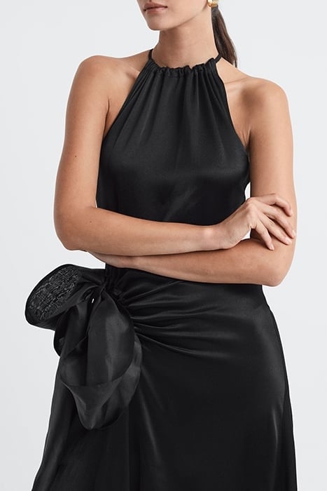 LUNA-RUCHED MAXI DRESS BLACK 5