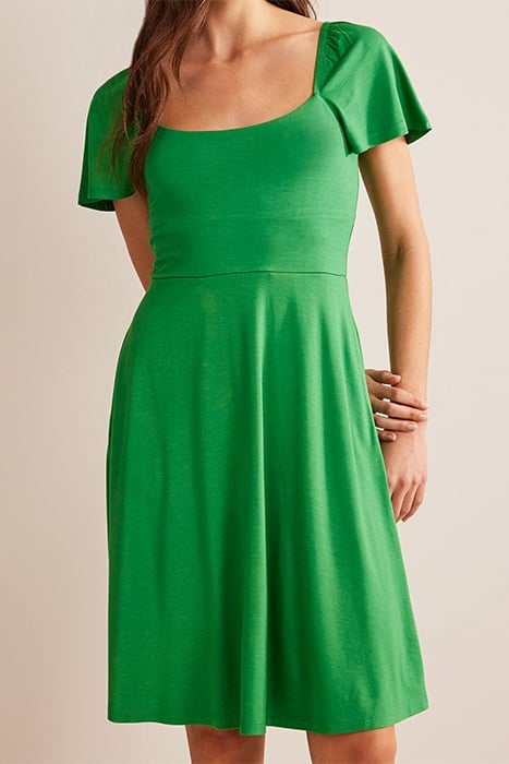 SQUARE NECK JERSEY MINI DRESS ROLLING HILLS 1