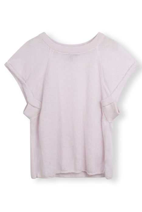 SHORTSLEEVE TOP KNIT PALE LILAC 2