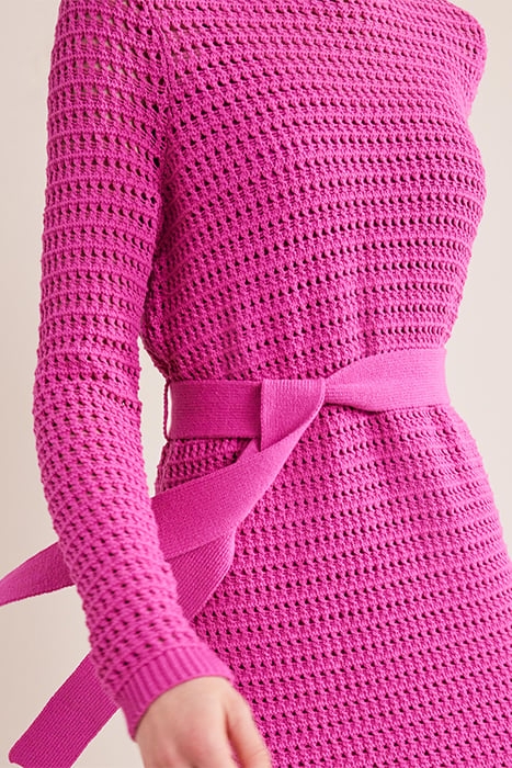 CROCHET KNIT DRESS ROSE VIOLET 4