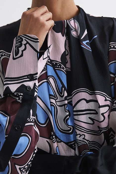 SAMARA SCARF MIDI DRESS — BLACK 5