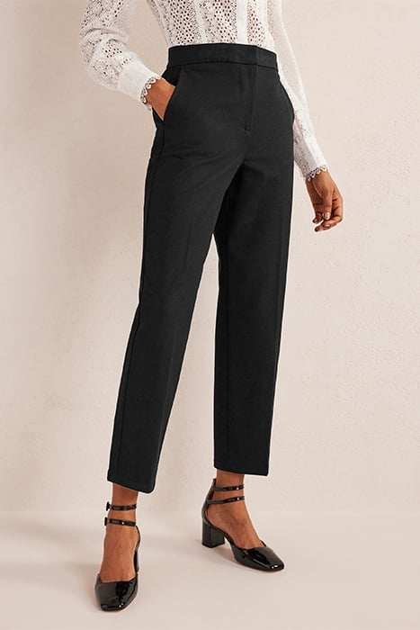 BI-STRETCH TAPERED TROUSERS BLACK 1