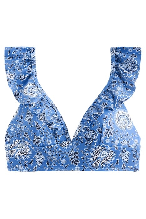 PALERMO RUFFLE BIKINI TOP AZURE, GARDENIA GROVE 3