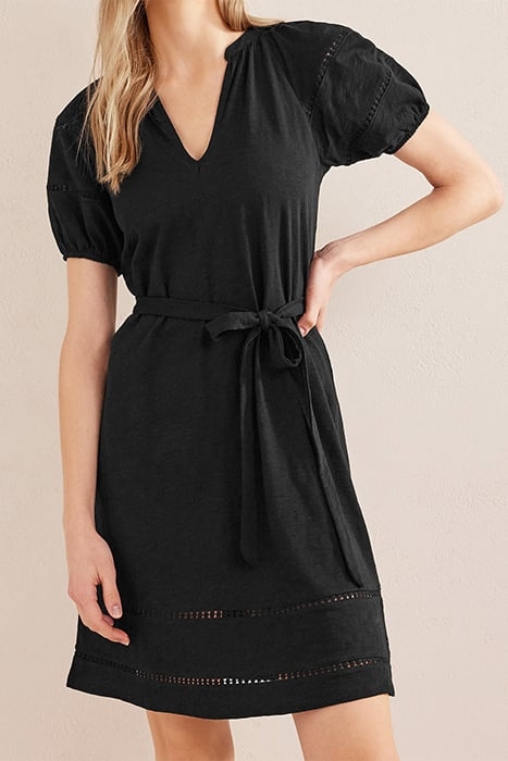 TRIM DETAIL JERSEY DRESS BLACK 1